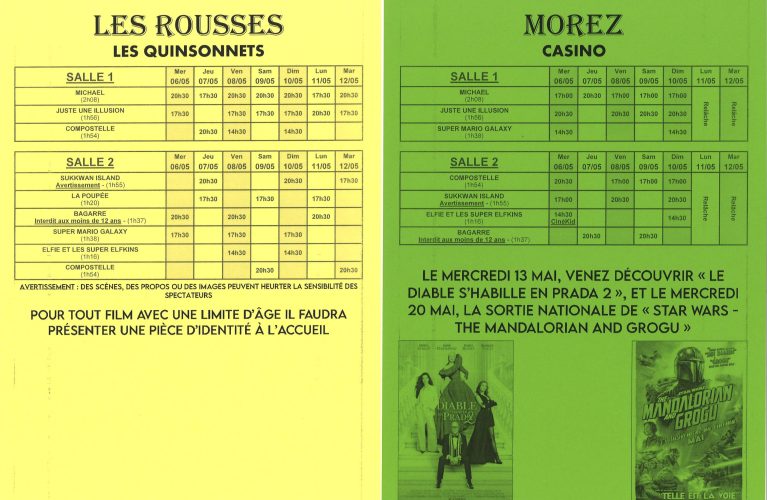 PROGRAMME CINÉMA