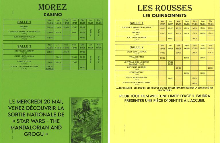 Programme cinéma