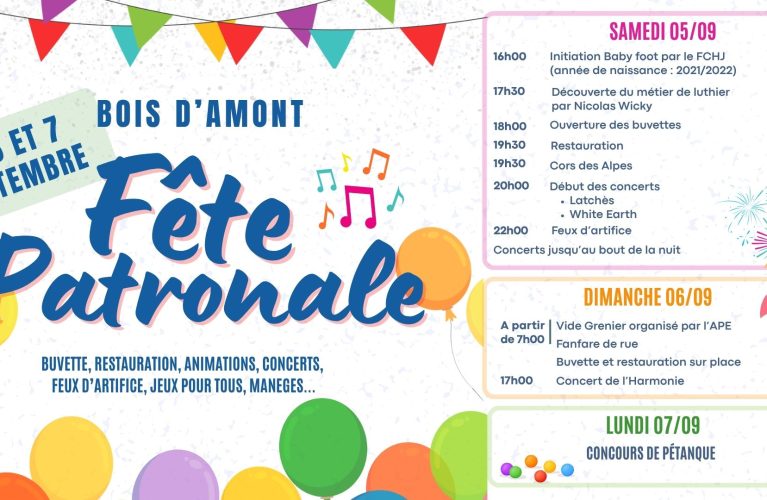 FÊTE PATRONALE BOIS D’AMONT