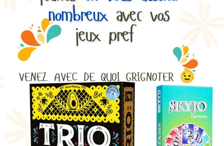 SOIRÉE JEUX DE SOCIÉTÉ LE 10 OCTOBRE – MAISON PAROISSIALE