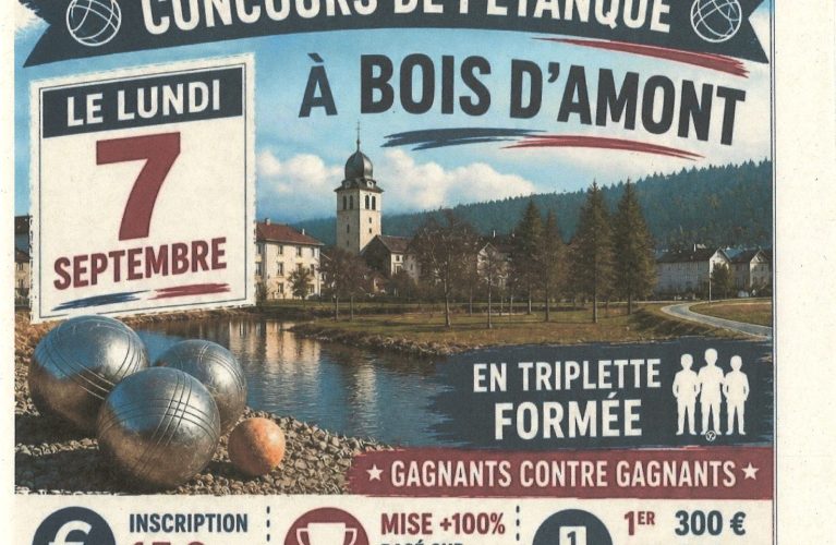 CONCOURS DE PÉTANQUE – LUNDI 7 SEPTEMBRE 2026
